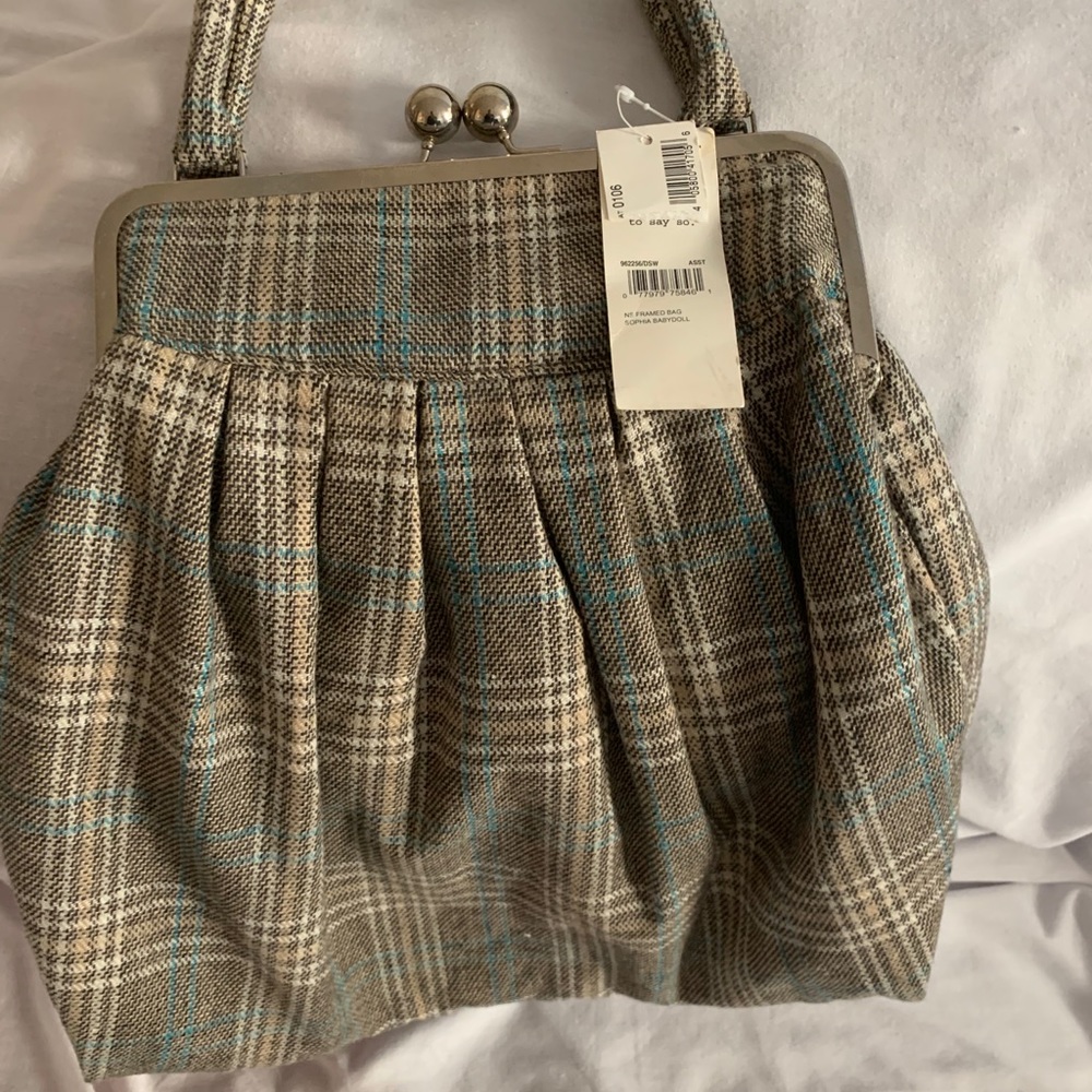 Medium to large cloth plaid handbag